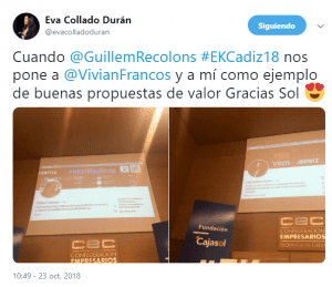 #EKCadiz18 Eva Collado y Vivian Francos Referentes de #MarcaPersonal