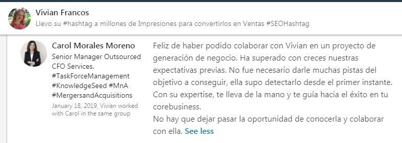 Recomendacion Carol #SEOHashtag