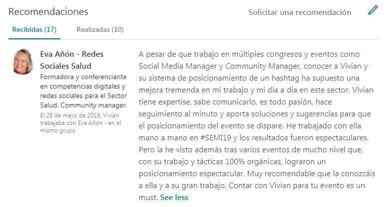 Recomendacion EVA #SEOHashtag