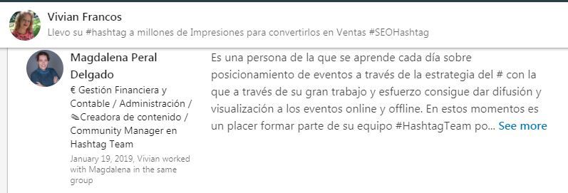 Recomendacion Magda #SEOHashtag