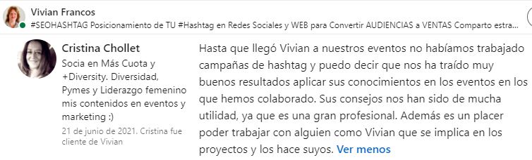 Cristina Chollet #SEOhashtag